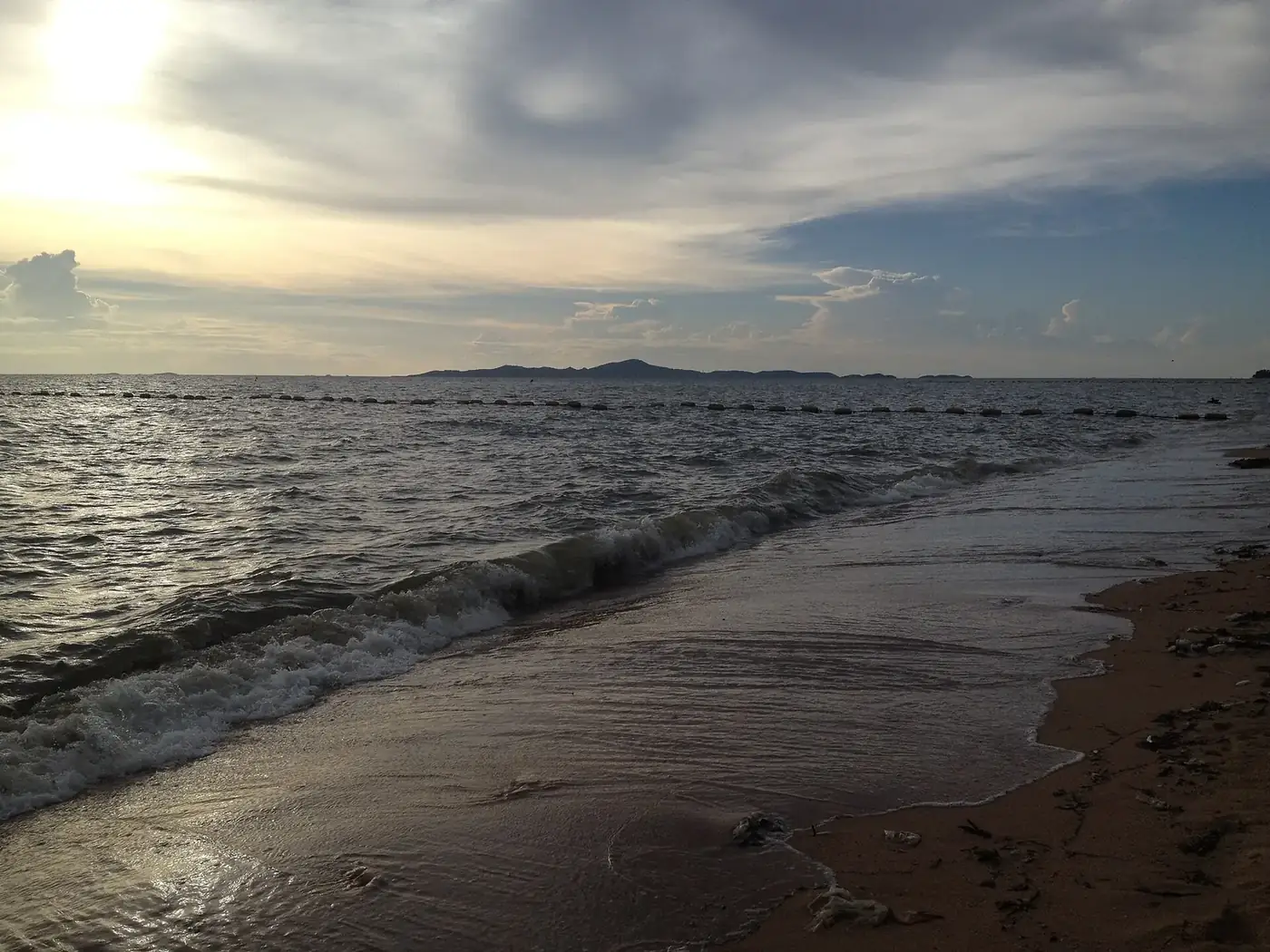 Jomtien Beach, the calmer base in the solo guide, not Walking Street